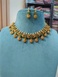 Premium Nakshi Jadua Kundan N. Set - green, HD