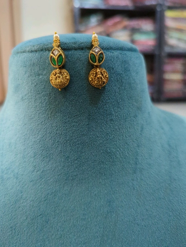 Premium Nakshi Jadua Kundan N. Set - green, HD