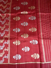 Pure Handloom Raw Mango  Off - Red