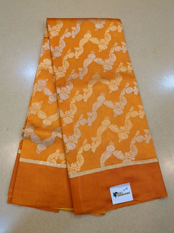 Pure Handloom Raw Mango  Off - orange
