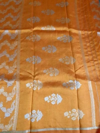 Pure Handloom Raw Mango  Off - orange