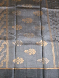 Pure Handloom Raw Mango  Off - Gray