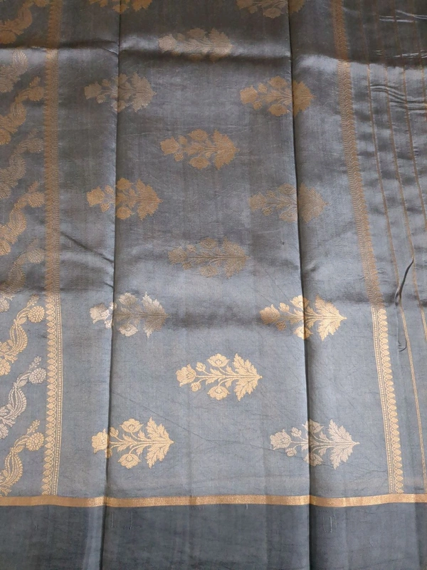 Pure Handloom Raw Mango  Off - Gray