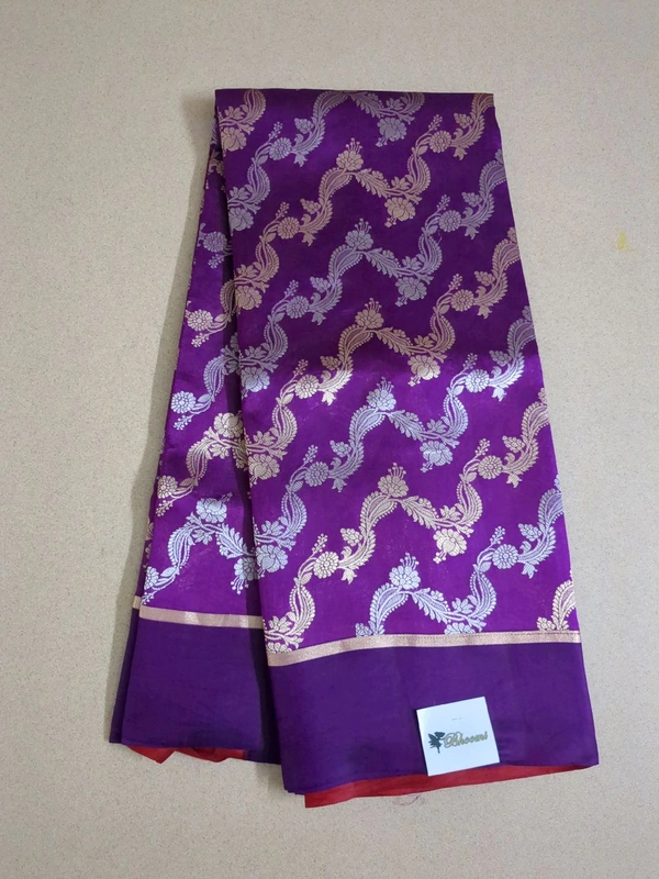 Pure Handloom Raw Mango  Off - purple