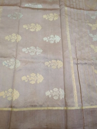 Pure Handloom Raw Mango  Off - Lavender blush