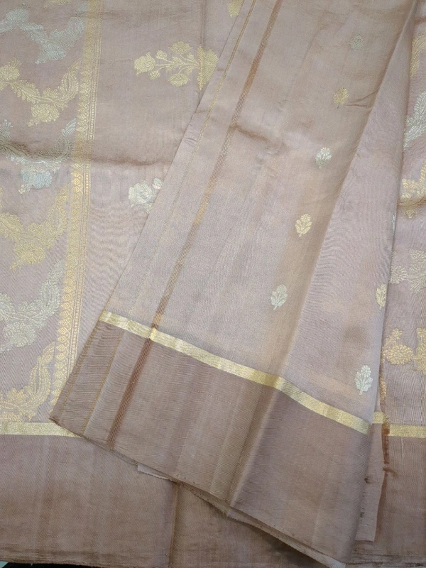 Pure Handloom Raw Mango  Off - Lavender blush