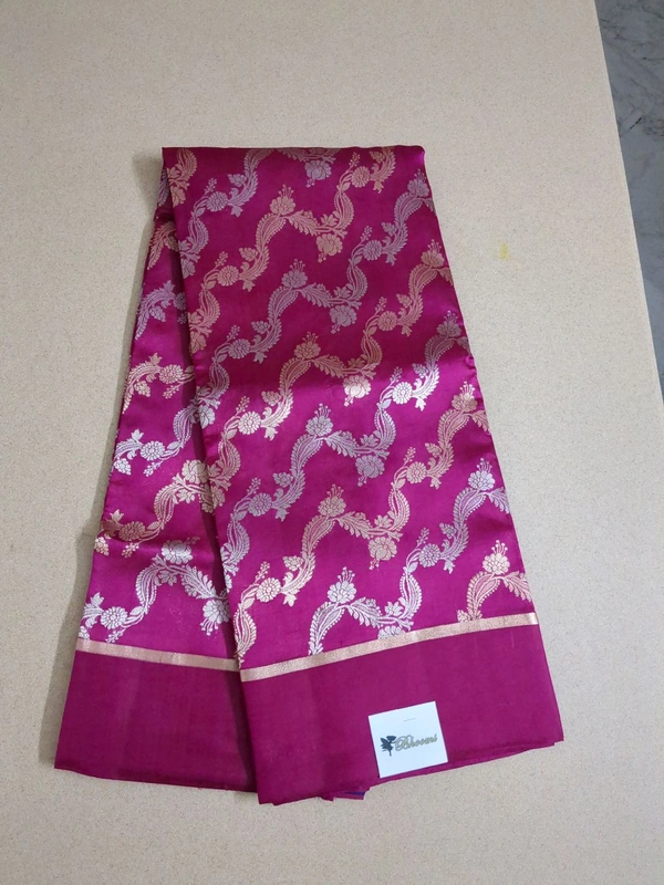 Pure Handloom Raw Mango  Off - Pink