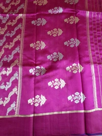 Pure Handloom Raw Mango  Off - Pink