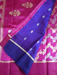 Pure Handloom Raw Mango  Off - Pink
