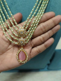 18 Ct Copy Set With Real Beads  - green