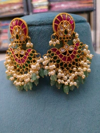 Designer Jadua Kundan Earrings 