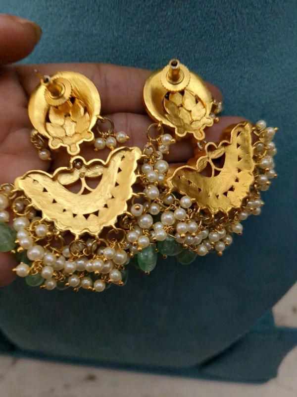 Designer Jadua Kundan Earrings 