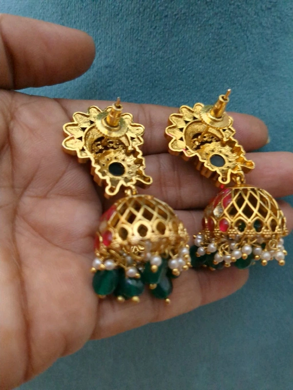 Premium Jadua Kundan Jumkies 