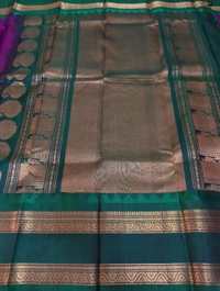 Pure Handloom Gadwal Pattu - Purple