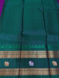 Pure Handloom Gadwal Pattu - Purple