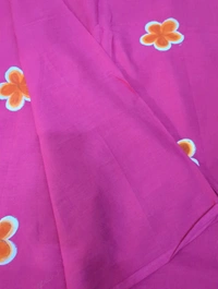 Pure Mul Mul Cotton Handpainted - pink
