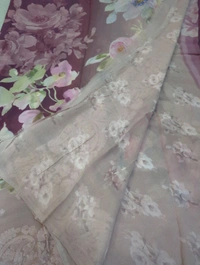 Pure Georgette Embroidery  - Old Lavender 5