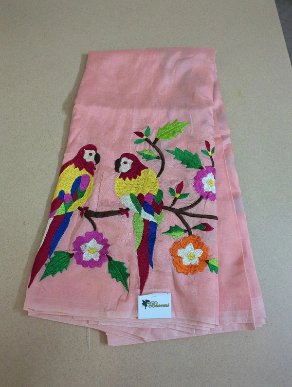 Pure Handloom Mangalagiri Pattu - White 1