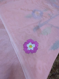 Pure Handloom Mangalagiri Pattu - White 1