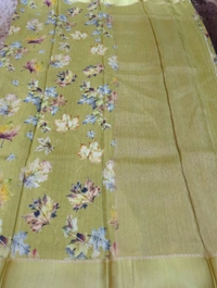 Pure Crepe With Satin Border  - Earls Green 7