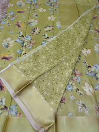 Pure Crepe With Satin Border  - Earls Green 7