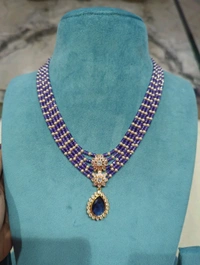 18 Ct Copy Set With Real Beads  - Electric Violet