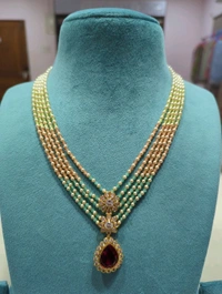 18 Ct Copy Set With Real Beads  - multi colour, 10 Days Dispatch Time