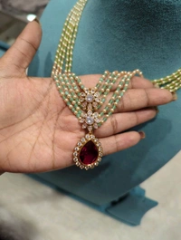 18 Ct Copy Set With Real Beads  - multi colour, 10 Days Dispatch Time