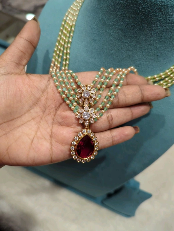 18 Ct Copy Set With Real Beads  - multi colour, 10 Days Dispatch Time