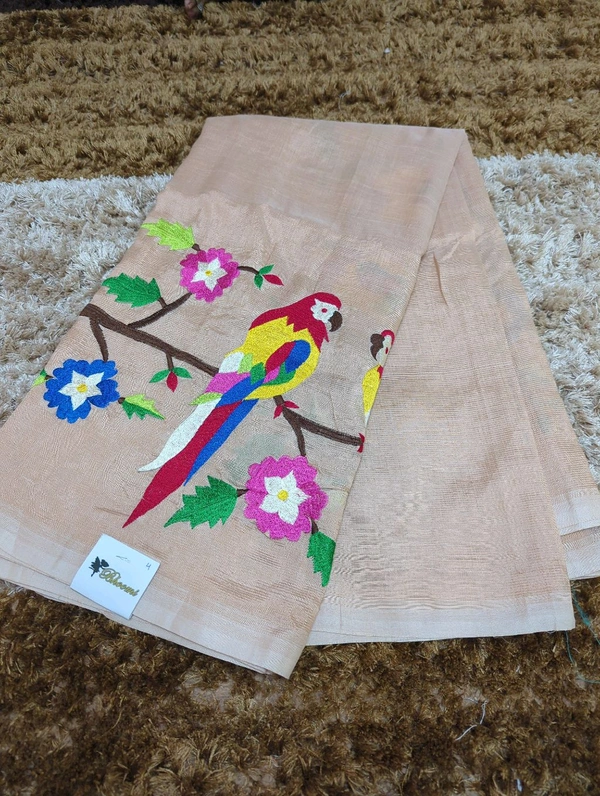 Pure Handloom Mangalagiri Pattu - White 4