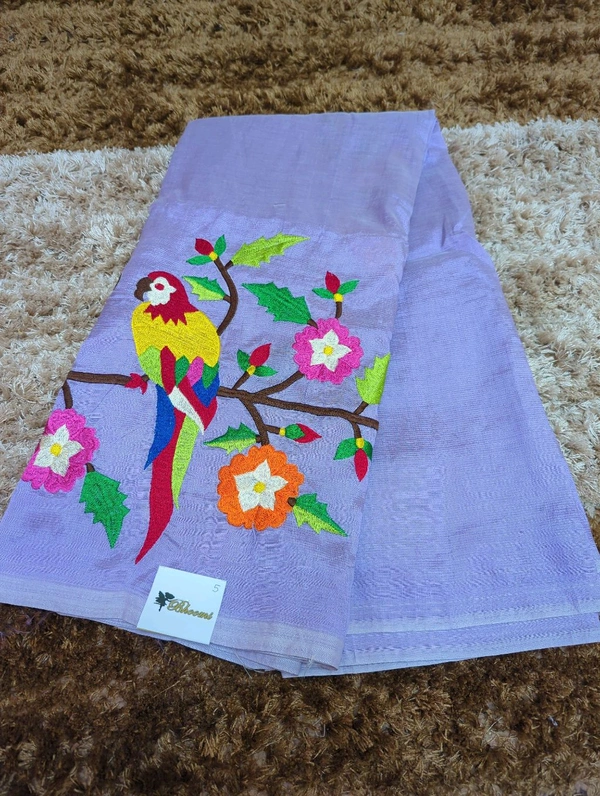 Pure Handloom Mangalagiri Pattu - White 5