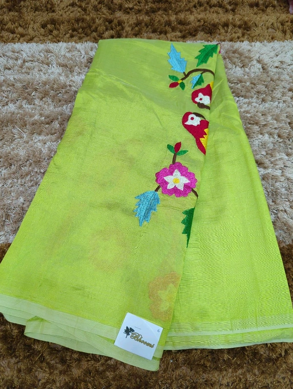 Pure Handloom Mangalagiri Pattu - White 6