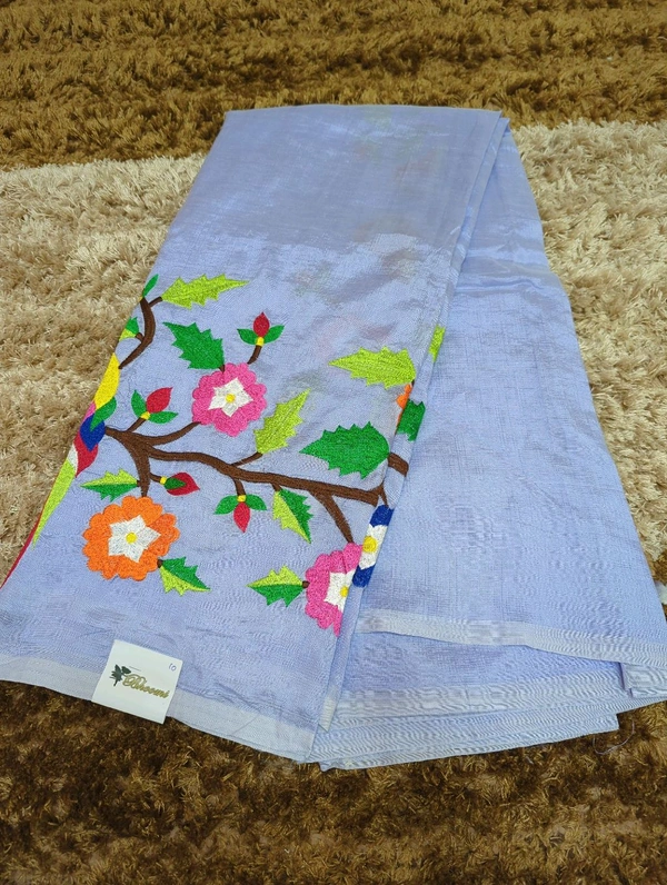 Pure Handloom Mangalagiri Pattu - White 10