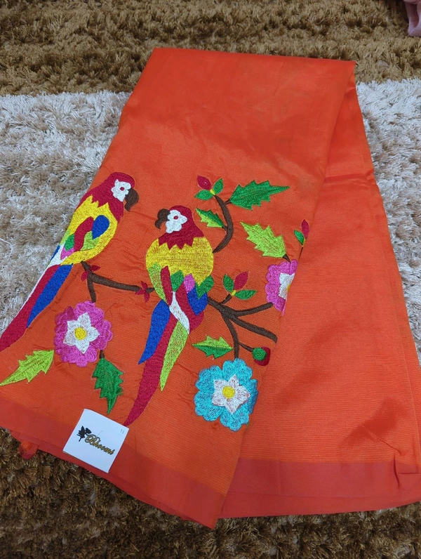 Pure Handloom Mangalagiri Pattu - White 11