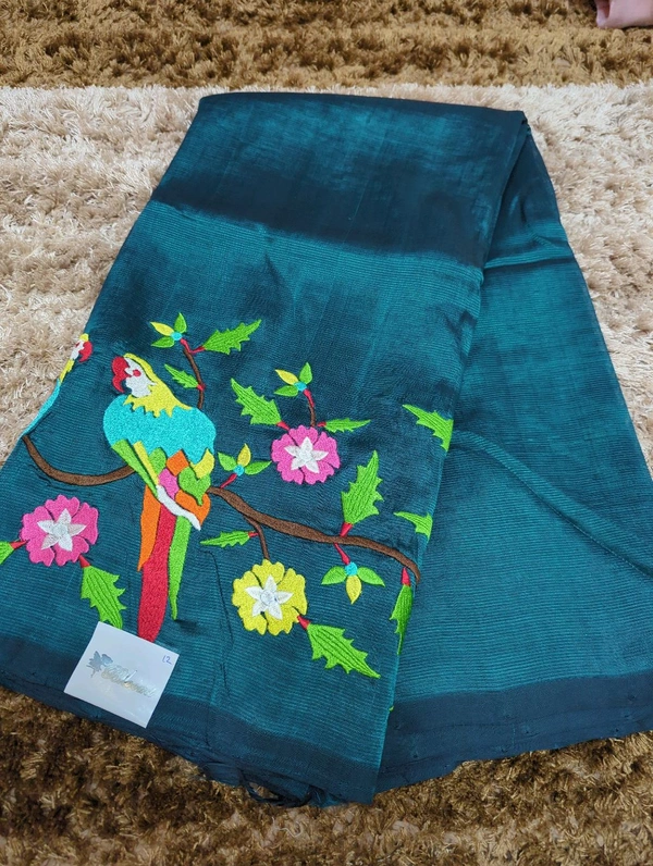 Pure Handloom Mangalagiri Pattu - White 12