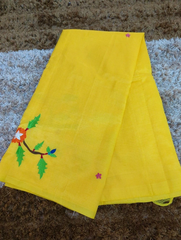 Pure Handloom Mangalagiri Pattu - White 13