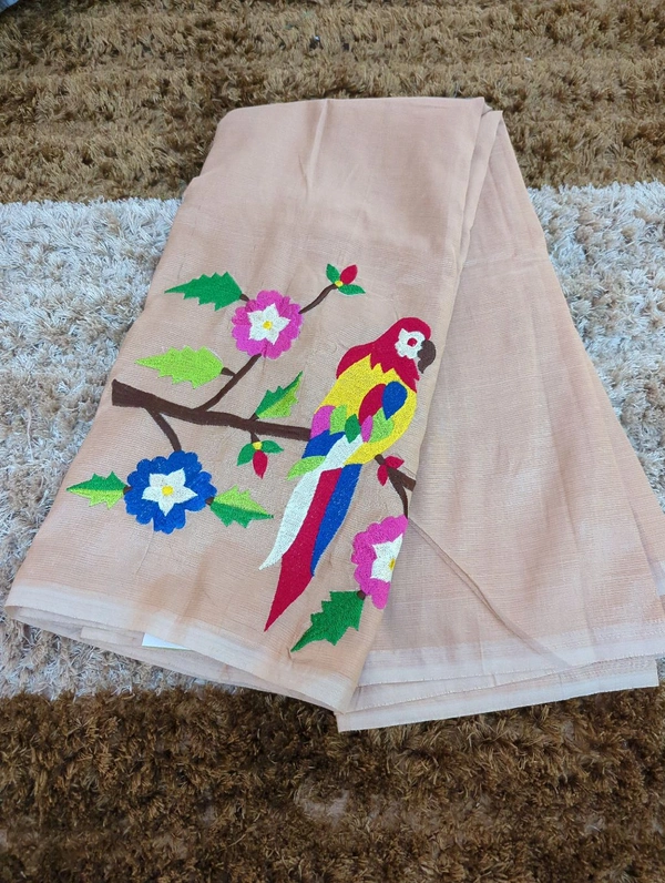 Pure Handloom Mangalagiri Pattu - White 15