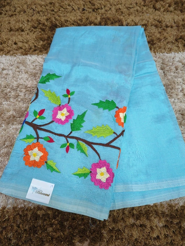 Pure Handloom Mangalagiri Pattu - White 17