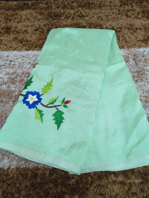 Pure Handloom Mangalagiri Pattu - White 18