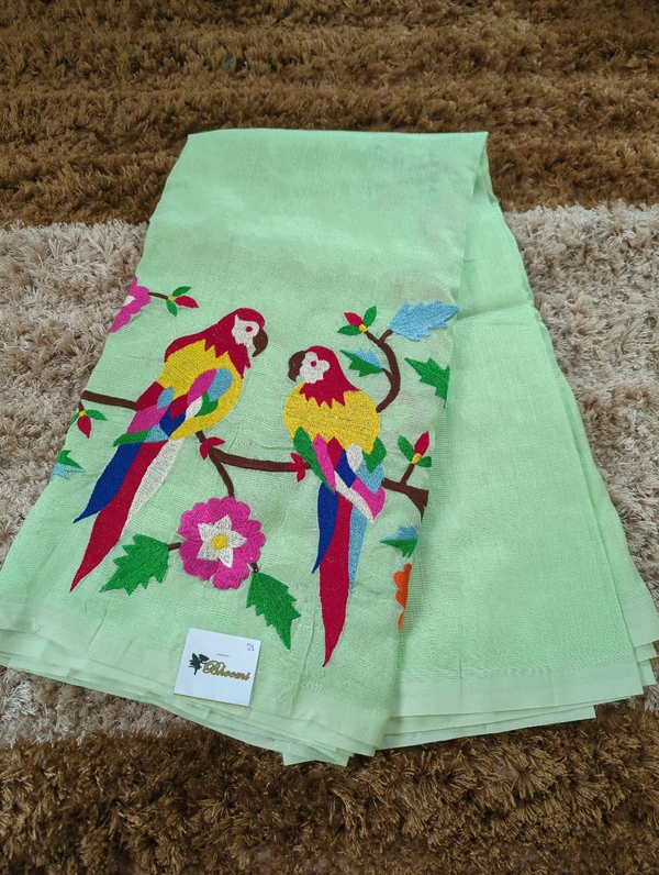 Pure Handloom Mangalagiri Pattu - White 21