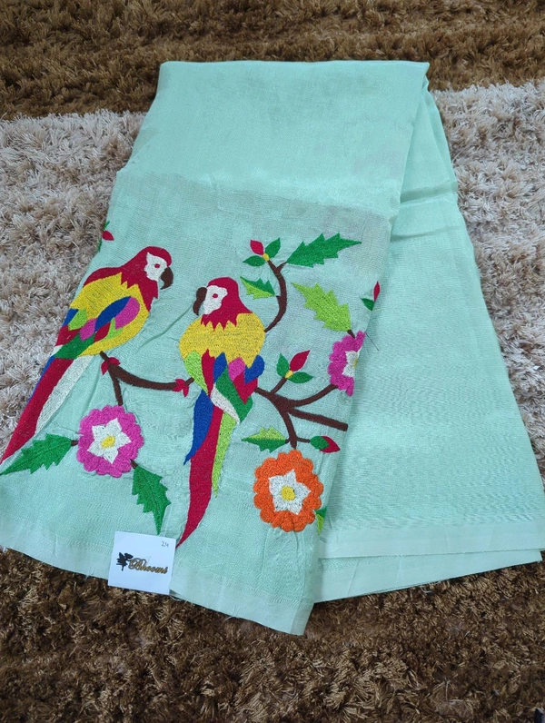 Pure Handloom Mangalagiri Pattu - White 24