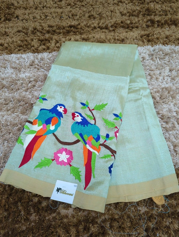 Pure Handloom Mangalagiri Pattu - White 28