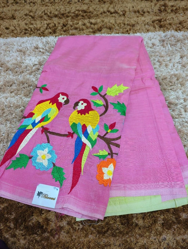 Pure Handloom Mangalagiri Pattu - White 29