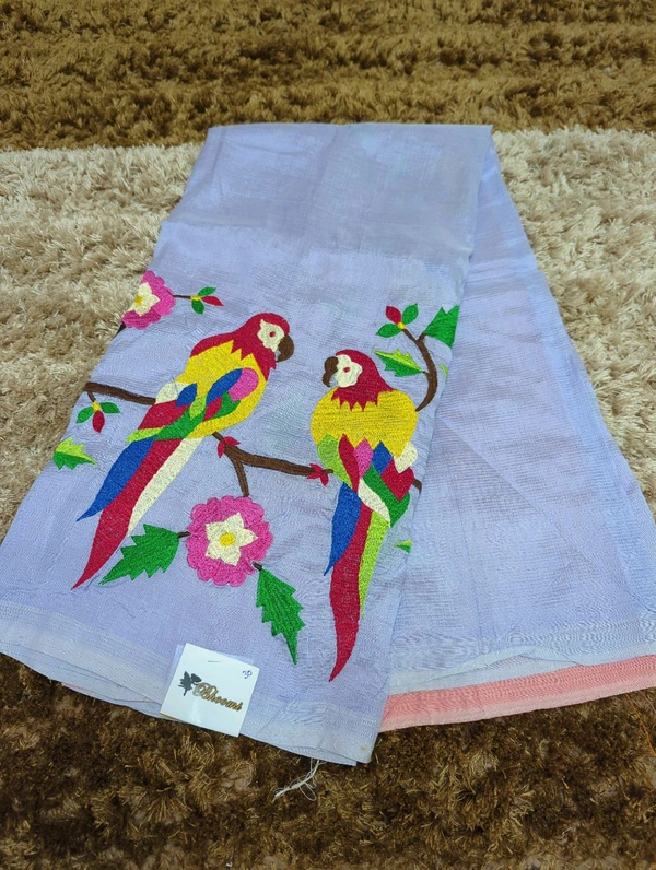 Pure Handloom Mangalagiri Pattu - White 30