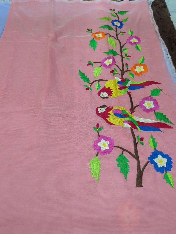 Pure Handloom Mangalagiri Pattu - White 30