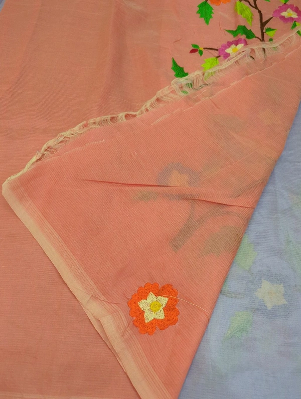 Pure Handloom Mangalagiri Pattu - White 30