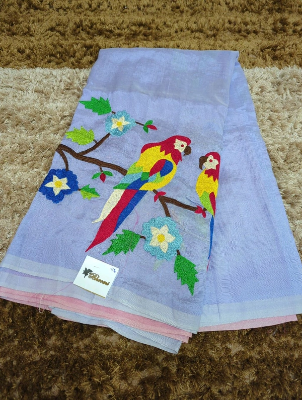 Pure Handloom Mangalagiri Pattu - White 31