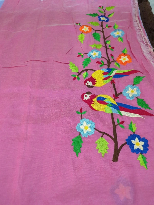 Pure Handloom Mangalagiri Pattu - White 31