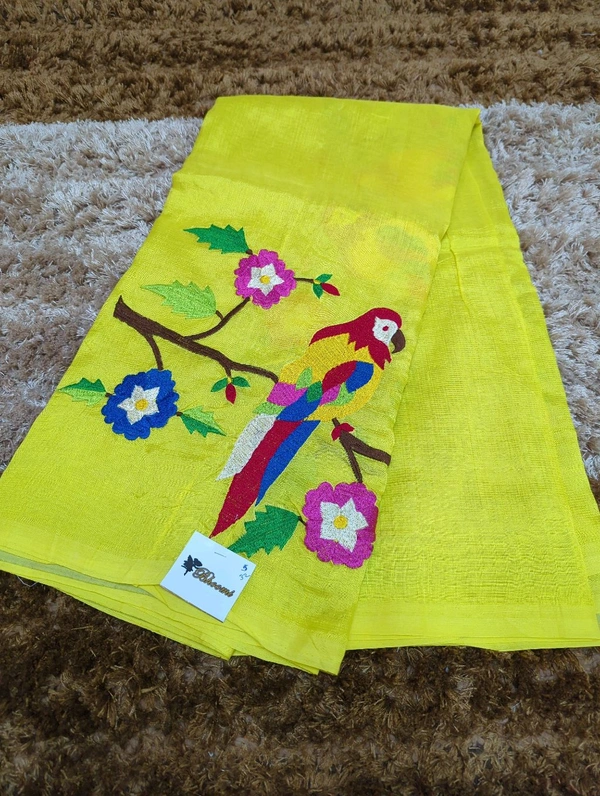 Pure Handloom Mangalagiri Pattu - White 32