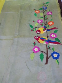 Pure Handloom Mangalagiri Pattu - White 32